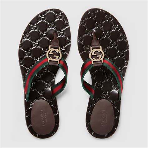 gucci thong sandals red|authentic Gucci thong sandals.